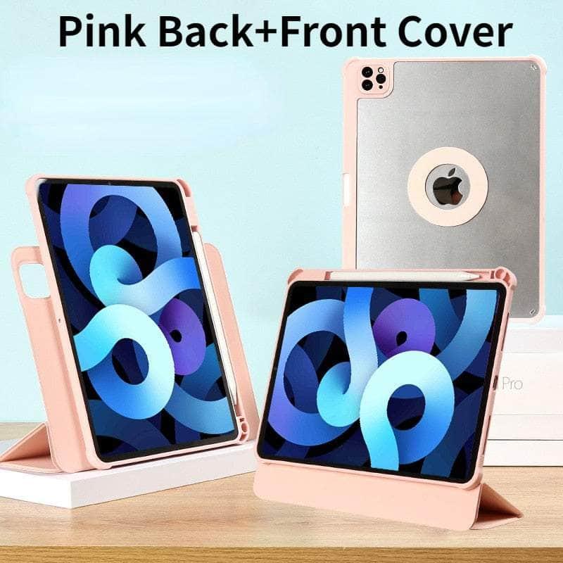 Casebuddy Pink Back and Front / iPad Pro 12.9 2022 Magnetic Detachable Back Case iPad Pro 12.9 2022