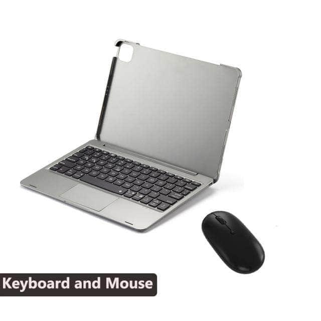 CaseBuddy Australia Casebuddy Silver + Mouse Clamshell iPad Air 4 Touchpad Detachable Hard Keyboard Case