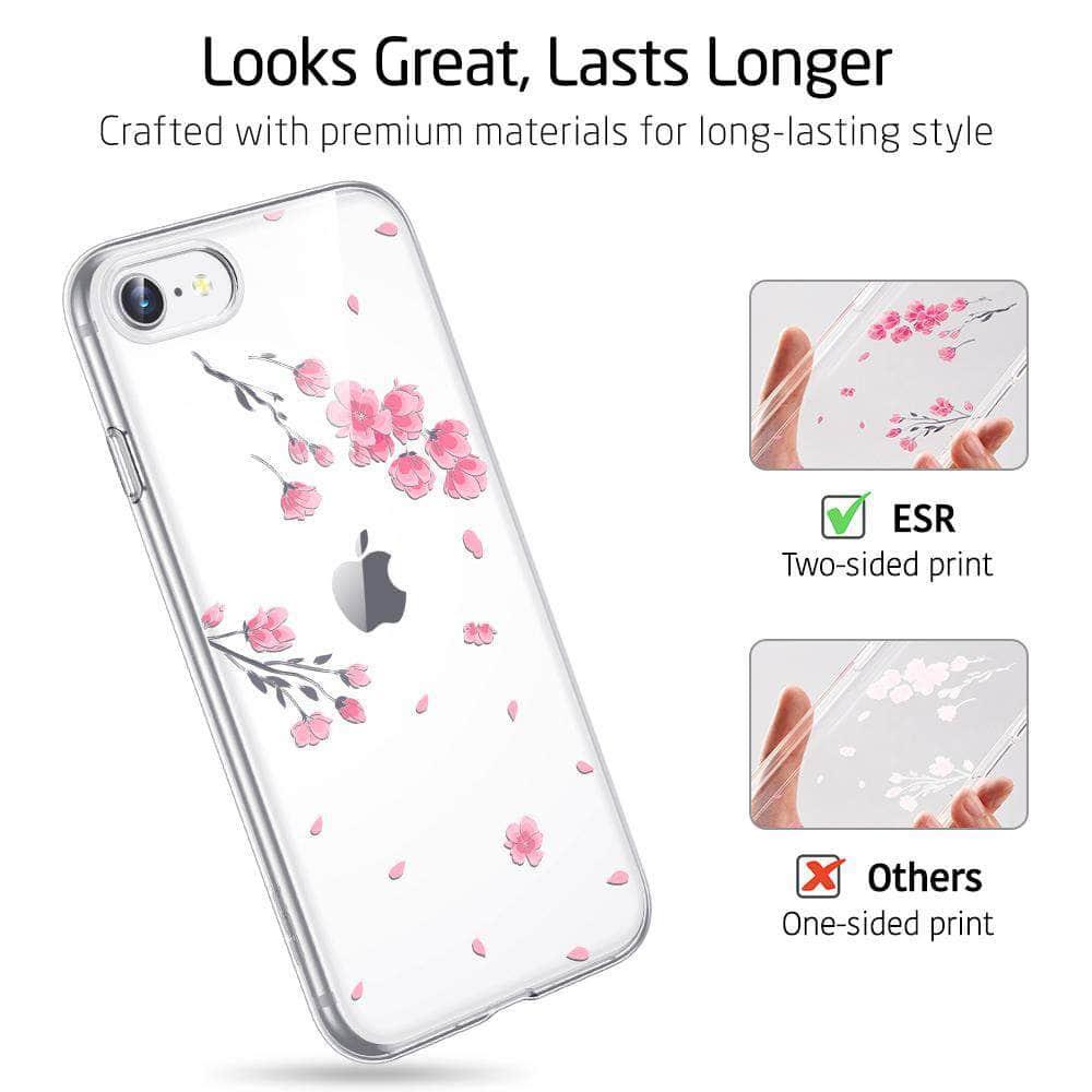 ESR Clear iPhone SE 2020 Anti-Knock Flower Back Cover - CaseBuddy