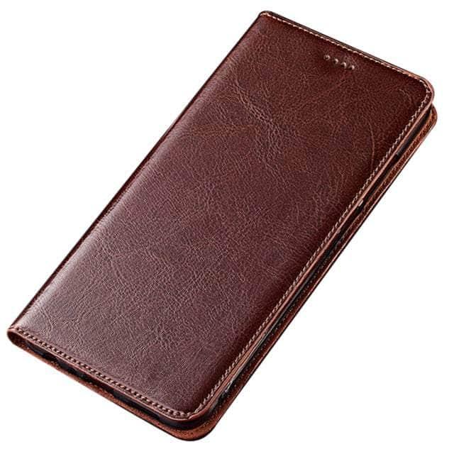 CaseBuddy Australia Casebuddy Galaxy S22 / Brown Crazy Horse Real Leather Magnetic S22 Case