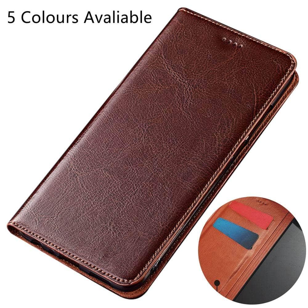 CaseBuddy Australia Casebuddy Crazy Horse Real Leather Magnetic S22 Case