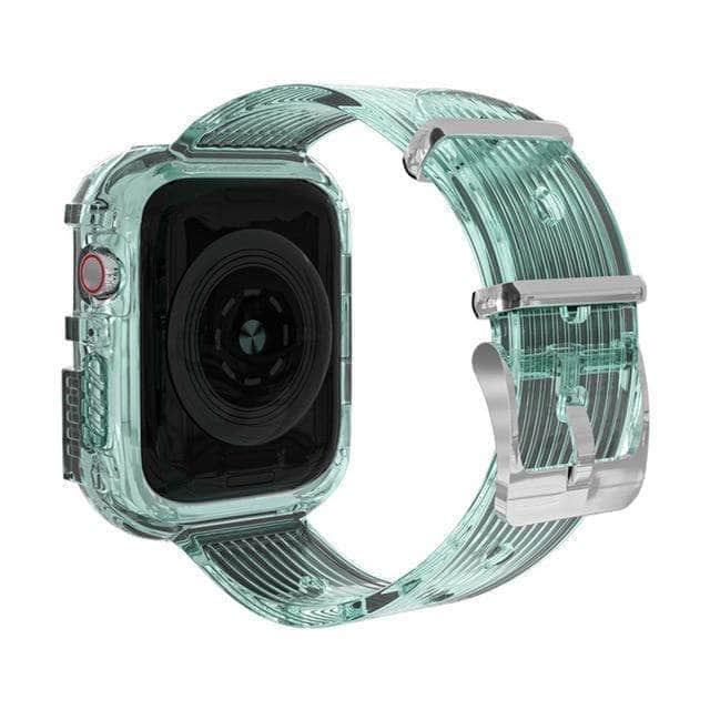 CaseBuddy Australia Casebuddy Green / 38mm Crystal Watchband Apple Watch 6 5 4 3 2 SE 44/42/40/38 Strap Rugged Bumper