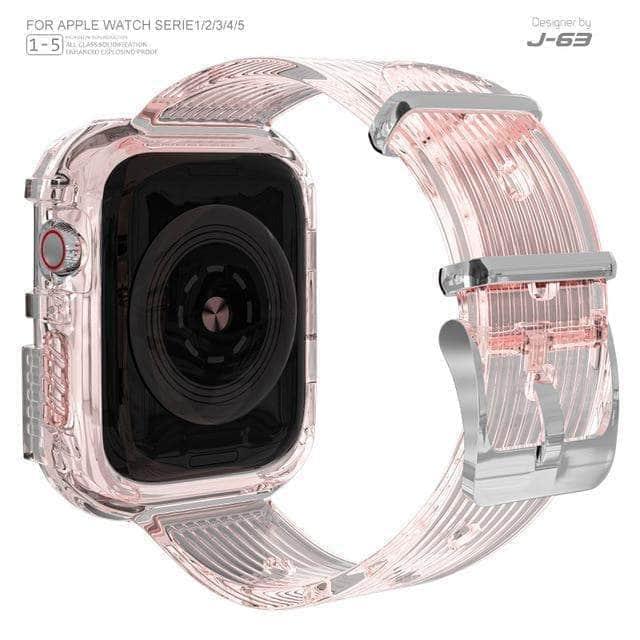 CaseBuddy Australia Casebuddy Pink / 38mm Crystal Watchband Apple Watch 6 5 4 3 2 SE 44/42/40/38 Strap Rugged Bumper