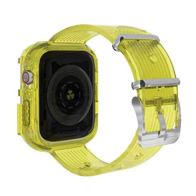 CaseBuddy Australia Casebuddy Yellow / 38mm Crystal Watchband Apple Watch 6 5 4 3 2 SE 44/42/40/38 Strap Rugged Bumper