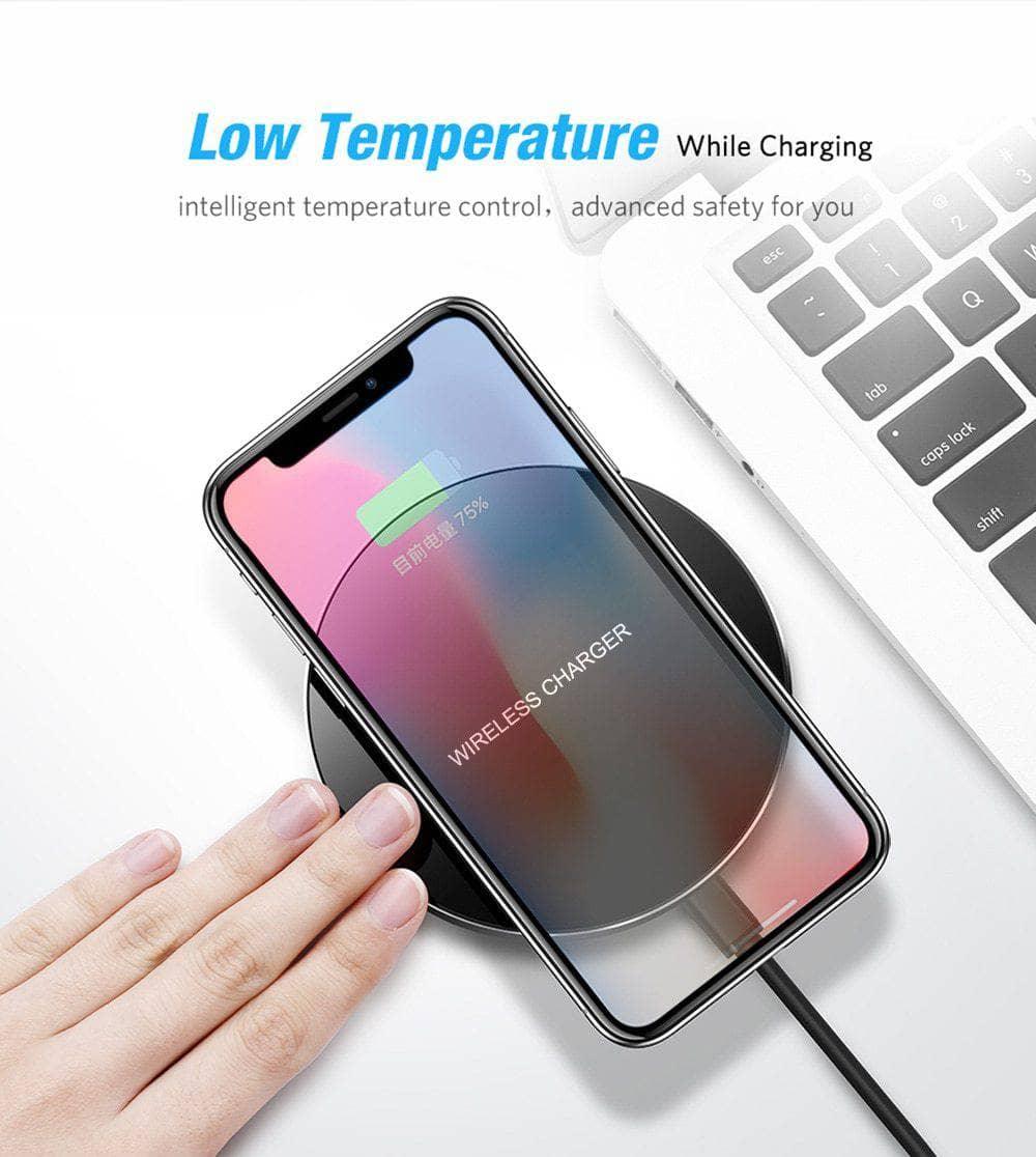 DCAE Qi Wireless Charger Samsung Galaxy & iPhone Mirror Charging Pad Dock Cradle - CaseBuddy