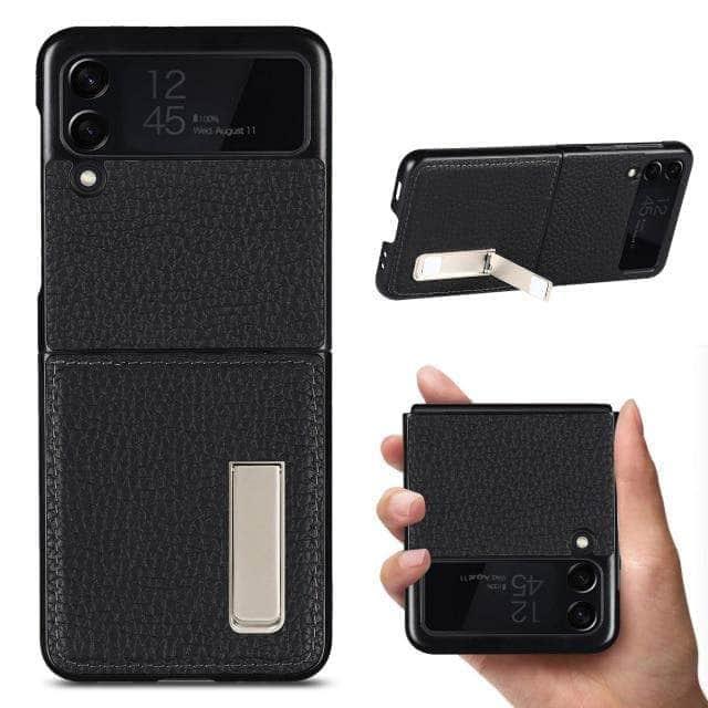 CaseBuddy Australia Casebuddy LZWZPZJ Black Deluxe Wallet Galaxy Z Flip 3 5G Fitted Case