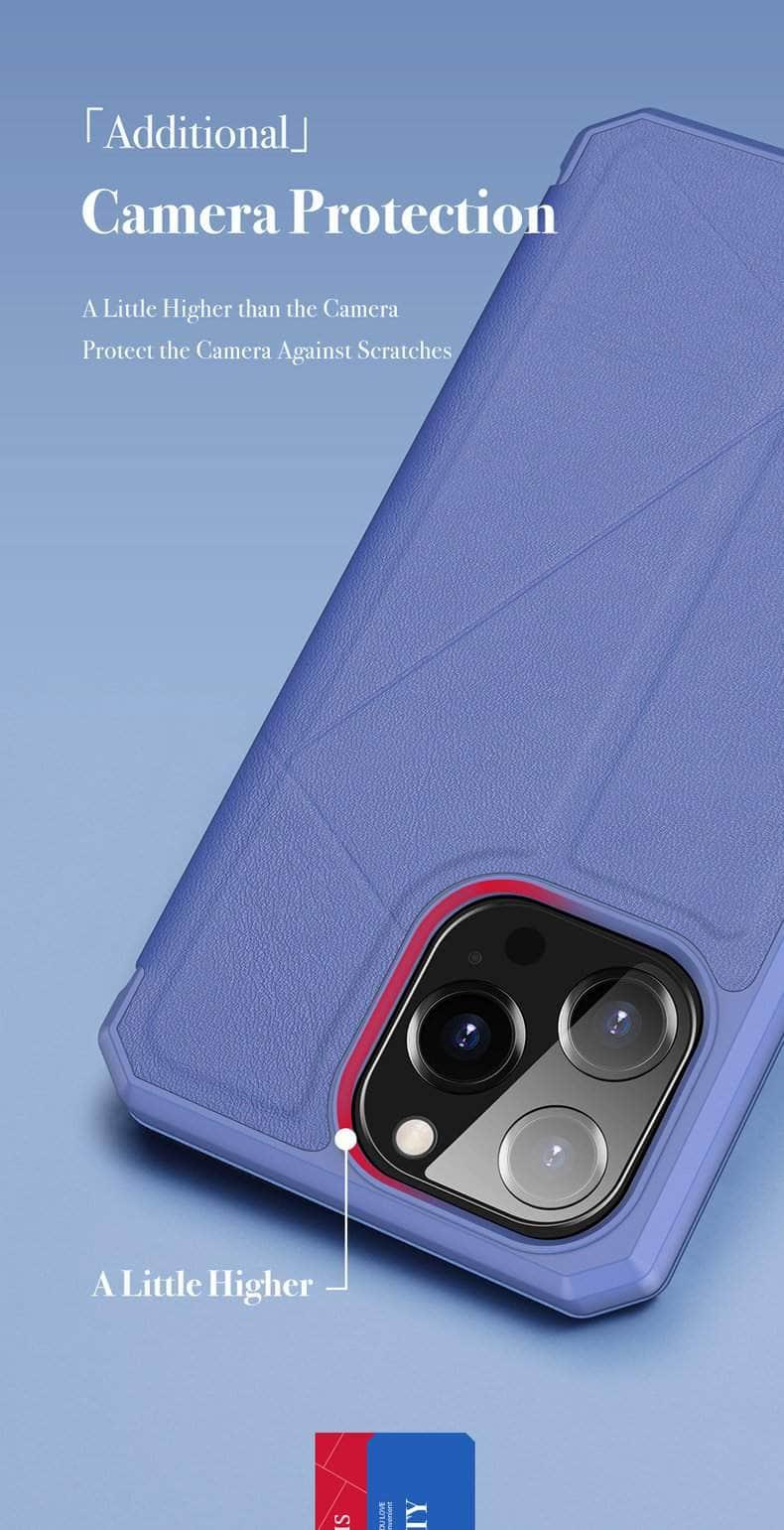 CaseBuddy Australia Casebuddy DUX DUCIS iPhone 13 Pro Max Skin X Magnetic Flip Leather Case