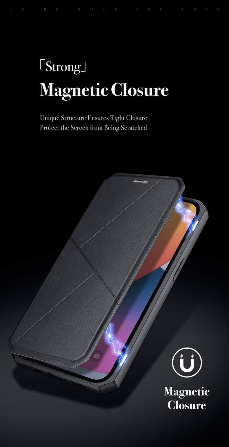 CaseBuddy Australia Casebuddy DUX DUCIS iPhone 13 Pro Max Skin X Magnetic Flip Leather Case