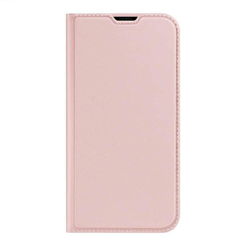 Casebuddy Pink / For iPhone 14 Max DUX DUCIS iPhone 14 Max  Magnetic Leather Flip Wallet Stand Cover