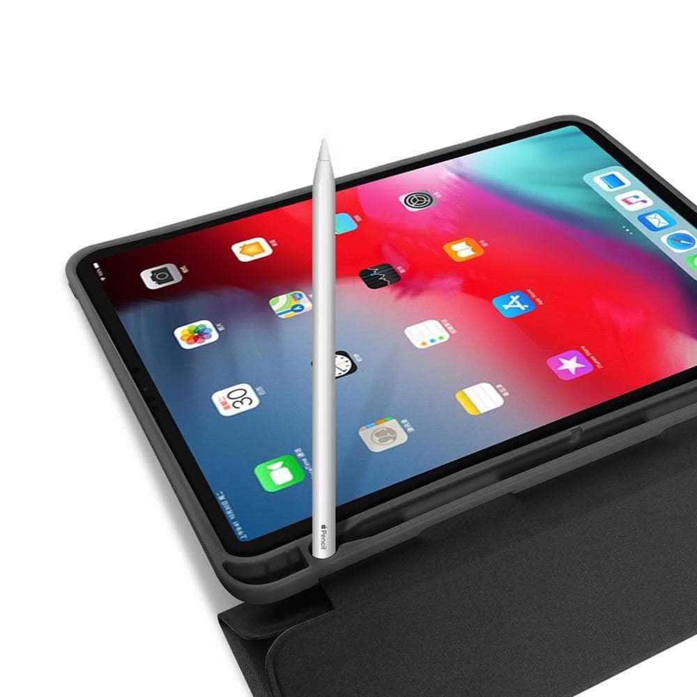 DUX DUCIS Smart Leather Look iPad Pro 12.9 2018 Stand Cover with Pencil Holder Coque - CaseBuddy