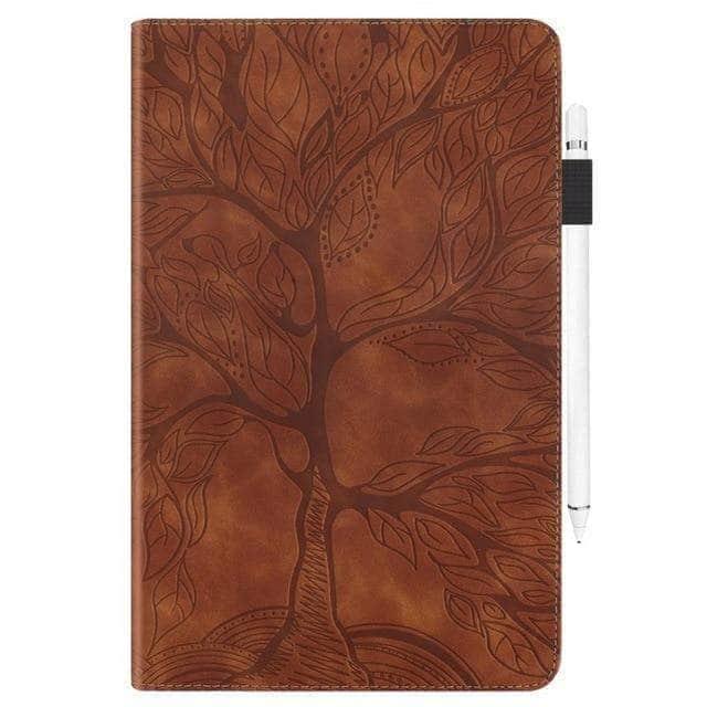 CaseBuddy Australia Casebuddy Brown Embossed Life Tree Galaxy Tab S6 Lite 10.4 P610 P615 Case