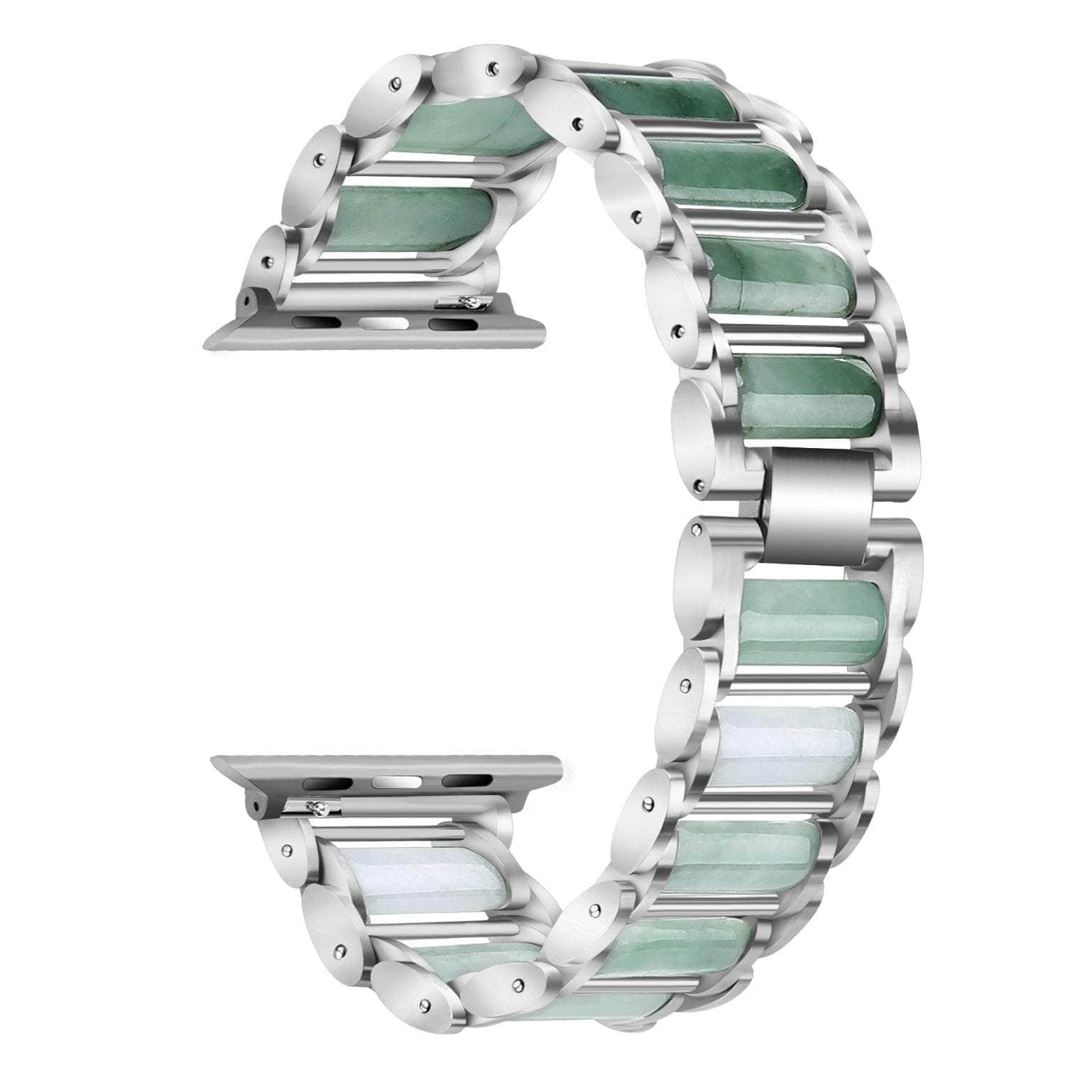 CaseBuddy Australia Casebuddy Emerald Bracelet Jade Apple Watch 6 5 4 3 SE 44/42/40/38 Wrist Strap