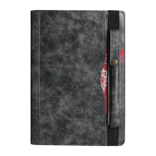 Flip Double Row Card Slot Pencil Holder Galaxy Tab S6 10.5 T865 T860 Case - CaseBuddy