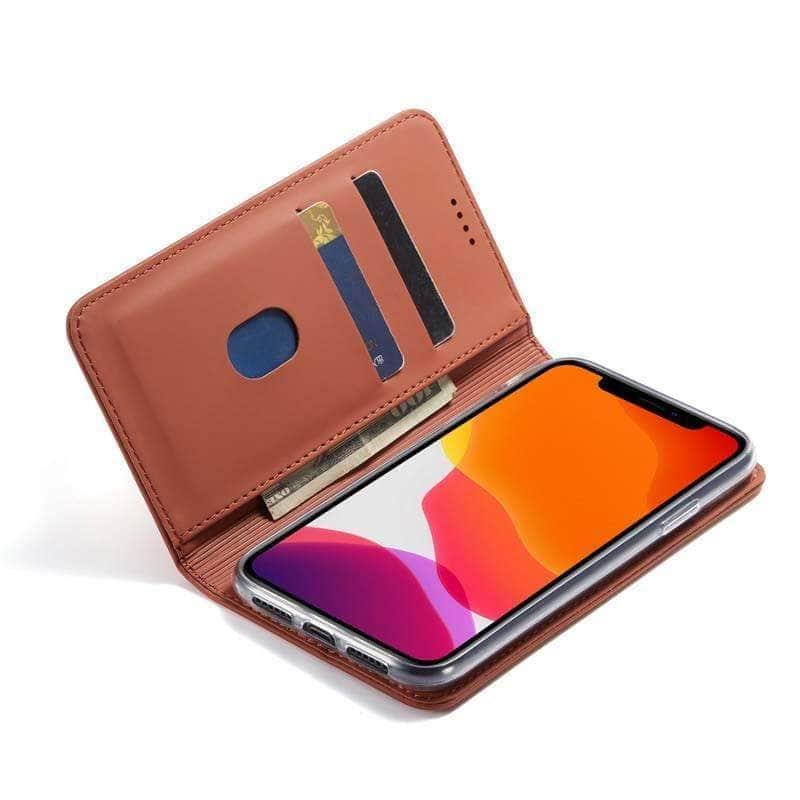 CaseBuddy Casebuddy Flip Leather Magnetic Case Luxury Wallet Business Vintage Book Design Cover iPhone 11 Pro Max