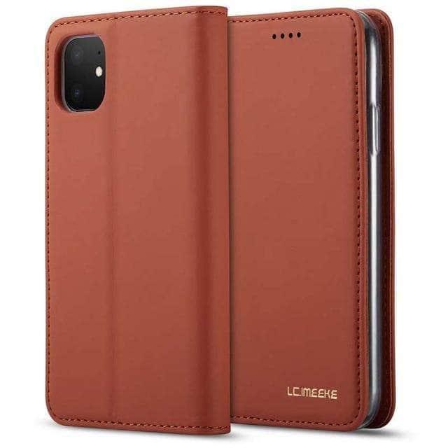 CaseBuddy Casebuddy For iphone 11 / brown / With Retail Box Flip Leather Magnetic Case Luxury Wallet Business Vintage Book Design Cover iPhone 11 Pro Max