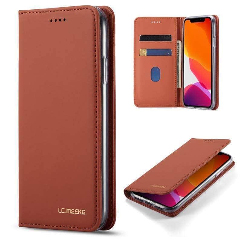 CaseBuddy Casebuddy Flip Leather Magnetic Case Luxury Wallet Business Vintage Book Design Cover iPhone 11 Pro Max