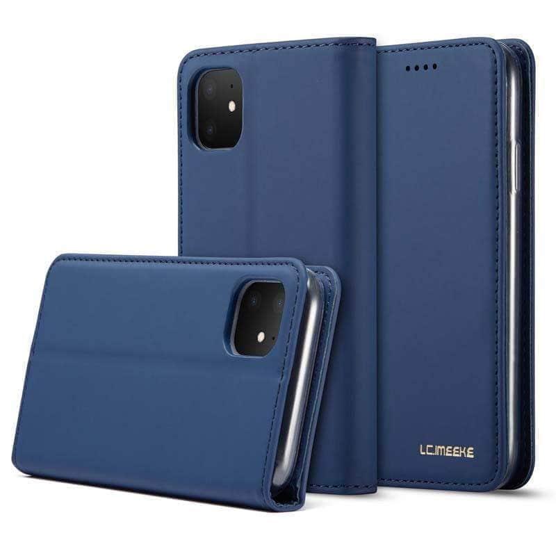 CaseBuddy Casebuddy Flip Leather Magnetic Case Luxury Wallet Business Vintage Book Design Cover iPhone 11 Pro Max