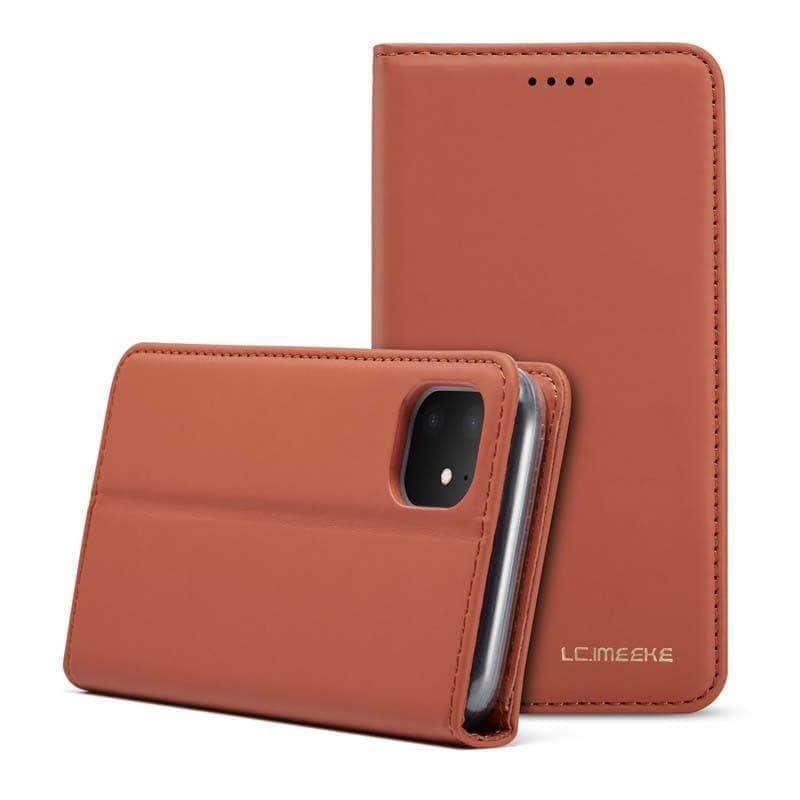 CaseBuddy Casebuddy Flip Leather Magnetic Case Luxury Wallet Business Vintage Book Design Cover iPhone 11 Pro Max