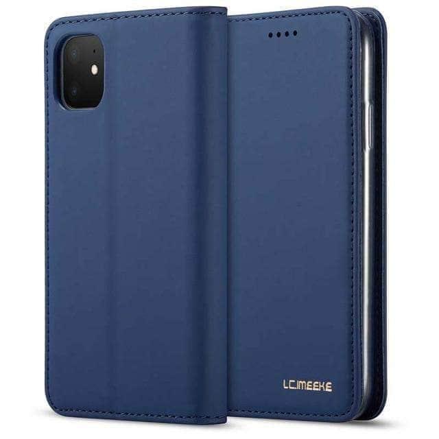 CaseBuddy Casebuddy For iphone 11 Pro / blue / With Retail Box Flip Leather Magnetic Case Luxury Wallet Business Vintage Book Design Cover iPhone 11 Pro Max