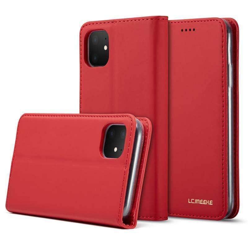 CaseBuddy Casebuddy Flip Leather Magnetic Case Luxury Wallet Business Vintage Book Design Cover iPhone 11 Pro Max