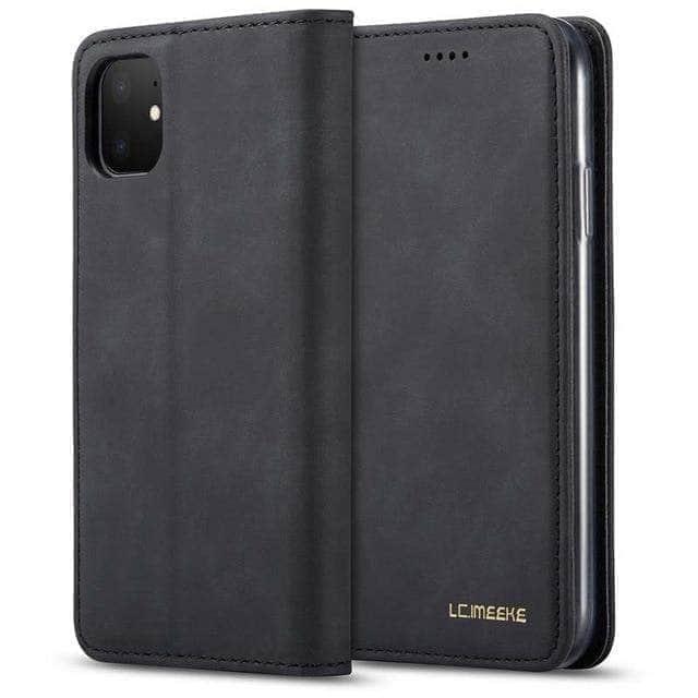 CaseBuddy Casebuddy For iphone 11 Promax / black / With Retail Box Flip Leather Magnetic Case Luxury Wallet Business Vintage Book Design Cover iPhone 11 Pro Max