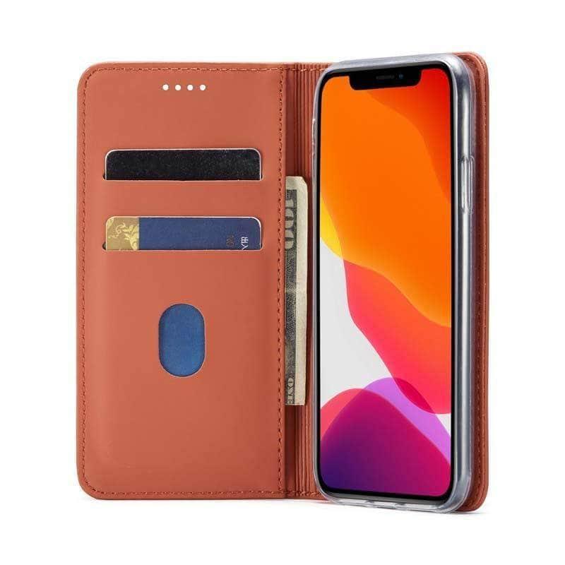 CaseBuddy Casebuddy Flip Leather Magnetic Case Luxury Wallet Business Vintage Book Design Cover iPhone 11 Pro Max