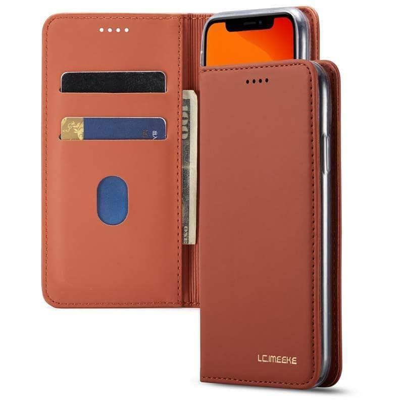 CaseBuddy Casebuddy Flip Leather Magnetic Case Luxury Wallet Business Vintage Book Design Cover iPhone 11 Pro Max
