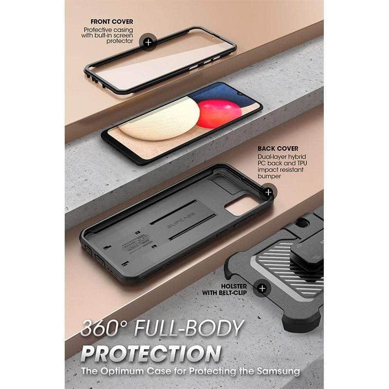 CaseBuddy Australia Casebuddy Galaxy A02s SUPCASE UB Pro Full-Body Rugged Holster Built-in Screen Protector Case