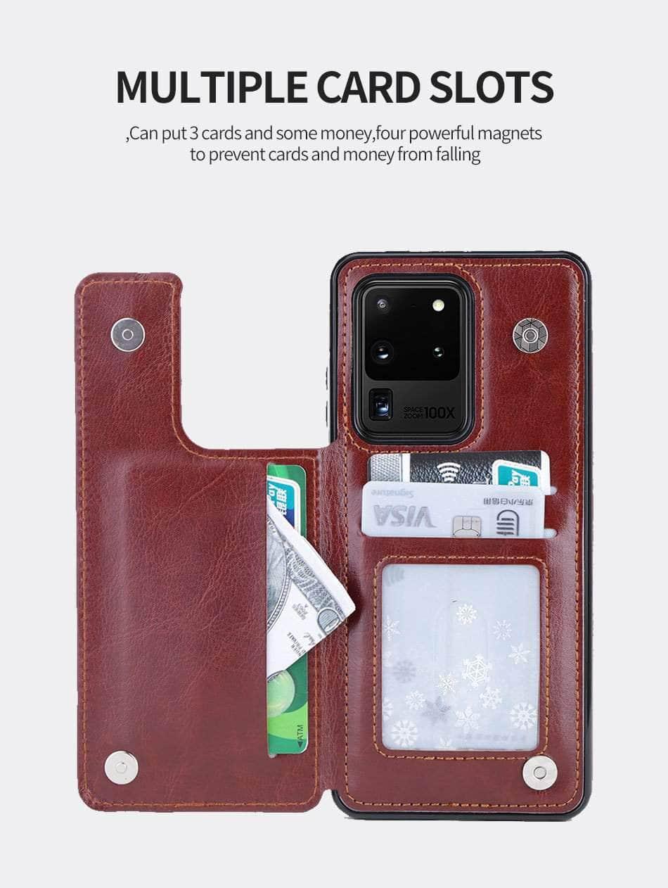 Galaxy S20 Plus S20 Ultra 5G Retro Vintage Wallet Case - CaseBuddy