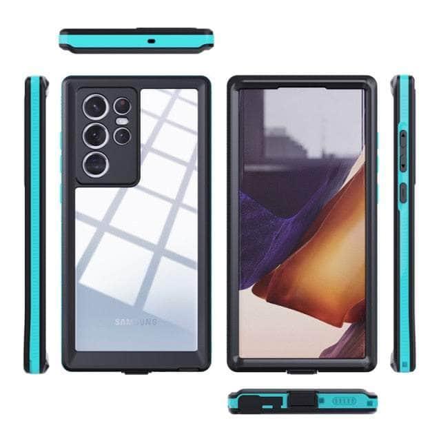 CaseBuddy Australia Casebuddy For Samsung S22 Plus / Grass Blue Galaxy S22 Plus IP68 Waterproof Full Protective Built-in Screen Protector Case