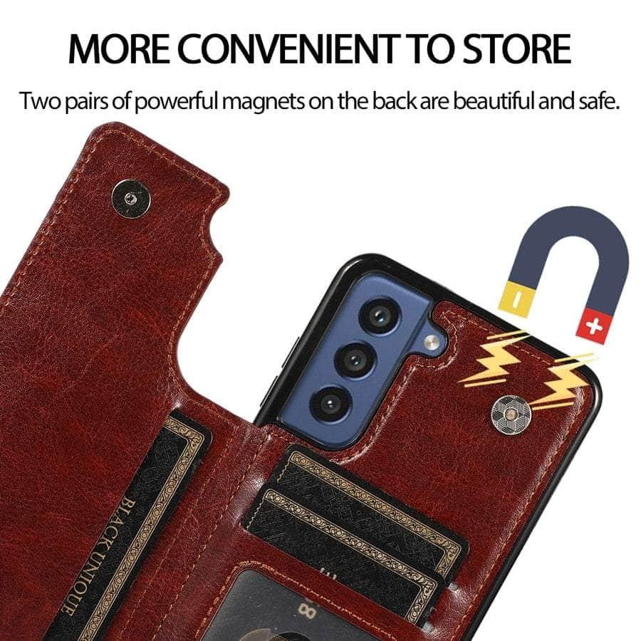 Casebuddy Galaxy S23 Luxury Slim Fit Wallet Leather Case