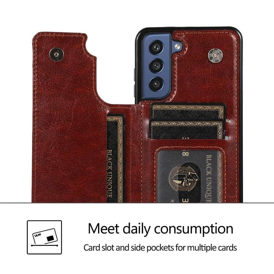 Casebuddy Galaxy S23 Luxury Slim Fit Wallet Leather Case