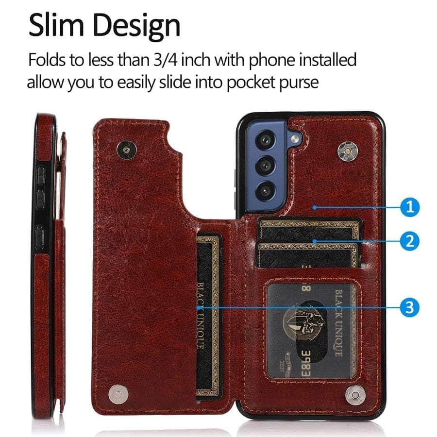 Casebuddy Galaxy S23 Plus Luxury Slim Fit Wallet Leather Case