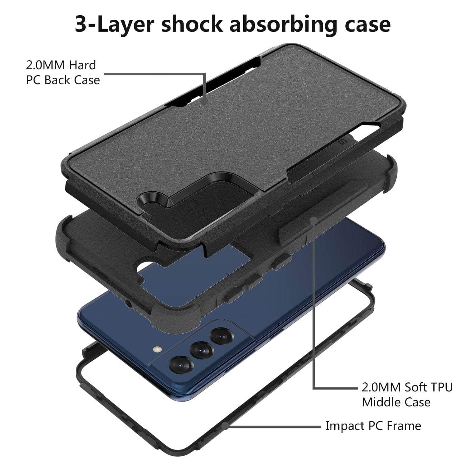 Casebuddy Galaxy S23 Ultra Anti-Shock Protection Back Cover