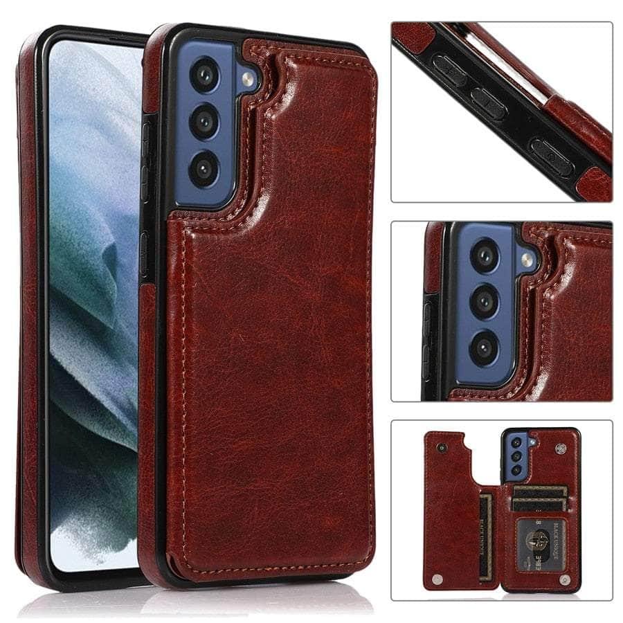 Casebuddy Galaxy S23 Ultra Luxury Slim Fit Wallet Leather Case