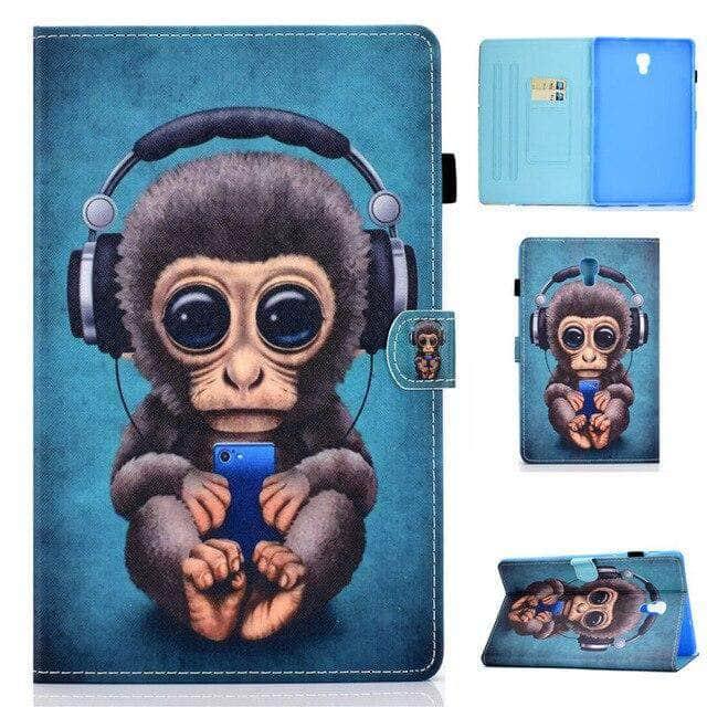 Galaxy Tab A 10.5 2018 T590 T595 Cartoon Monkey Stand Shell - CaseBuddy