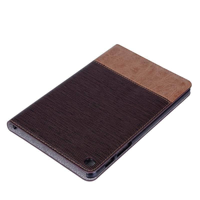 Galaxy Tab A 8.0 2019 Patchwork Business PU Leather Cover Flip Wallet Card Slot SM-T290 T295 - CaseBuddy