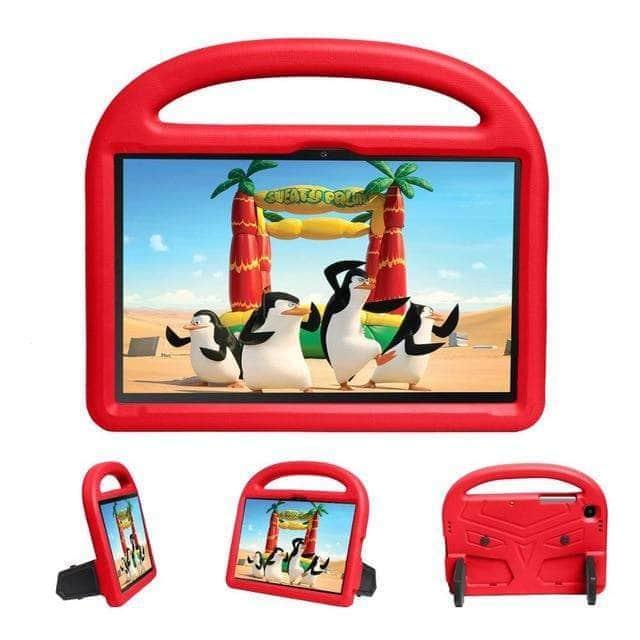 CaseBuddy Australia Casebuddy red Galaxy Tab A7 10.4 T500 T505 EVA Portable Stand Kids Safe Foam Shockproof Case
