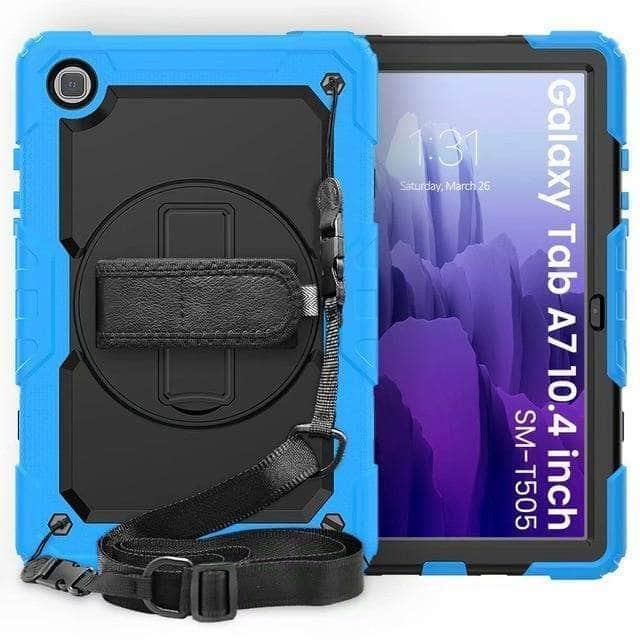 CaseBuddy Australia Casebuddy Blue Galaxy Tab A7 Case 10.5 T500 T505 Heavy Duty Shockproof Rugged Hybrid Protective Case