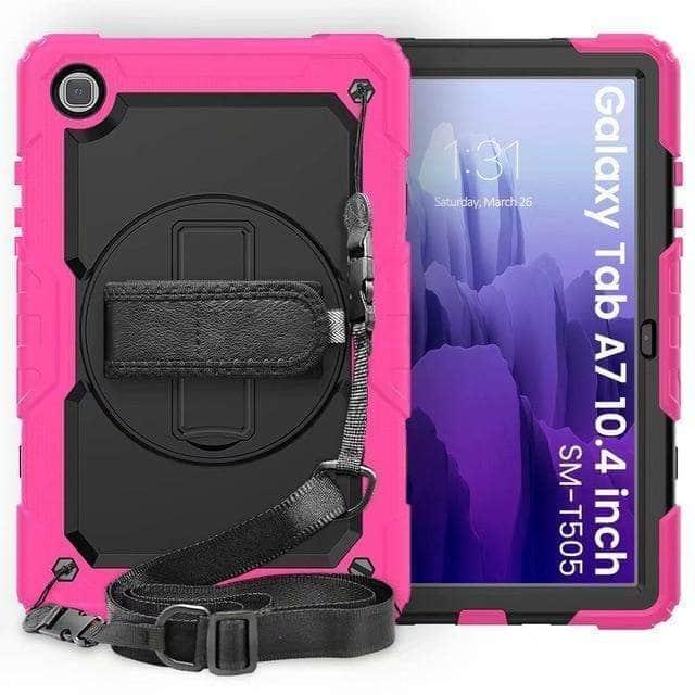 CaseBuddy Australia Casebuddy Pink Galaxy Tab A7 Case 10.5 T500 T505 Heavy Duty Shockproof Rugged Hybrid Protective Case