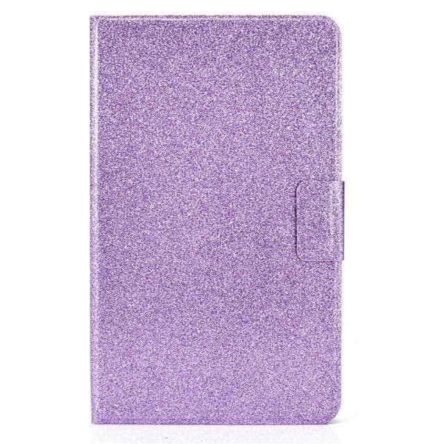 CaseBuddy Australia Casebuddy Purple / Tab A7 Lite 8.7 inch Galaxy Tab A7 Lite T220 T225 Glitter Bling Leather Case