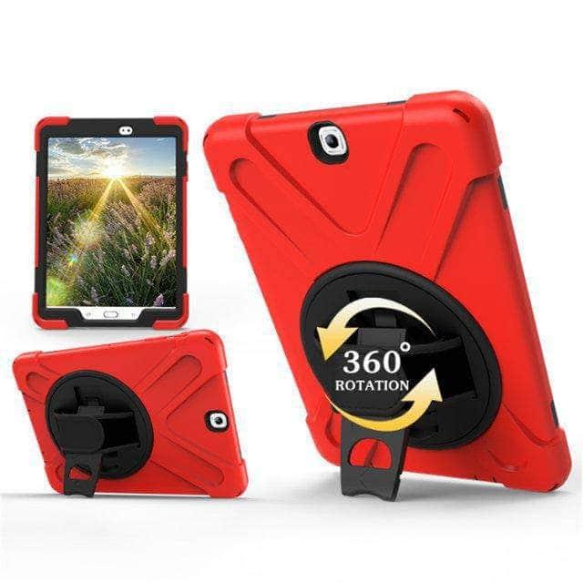 CaseBuddy Casebuddy Red Galaxy Tab S2 9.7 SM-T810 T811 T813 T815 T819 360 Swivel Hand Strap Case