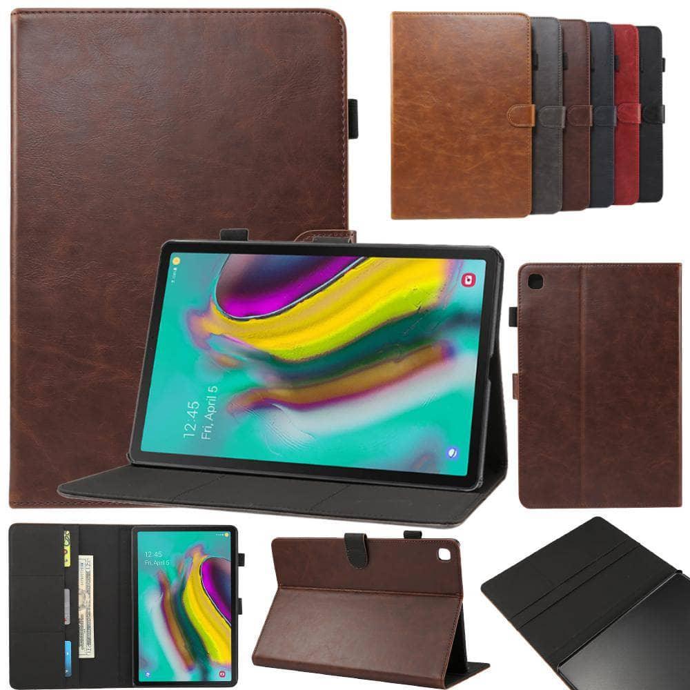 Galaxy Tab S5e 10.5 SM-T720 SM-T725 Simple Design Soft PU Leather Smart Flip Tablet Case - CaseBuddy