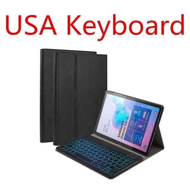 Galaxy Tab S6 10.5 T865 T860 7 Color Backlit Bluetooth Keyboard  Flip Stand Case - CaseBuddy
