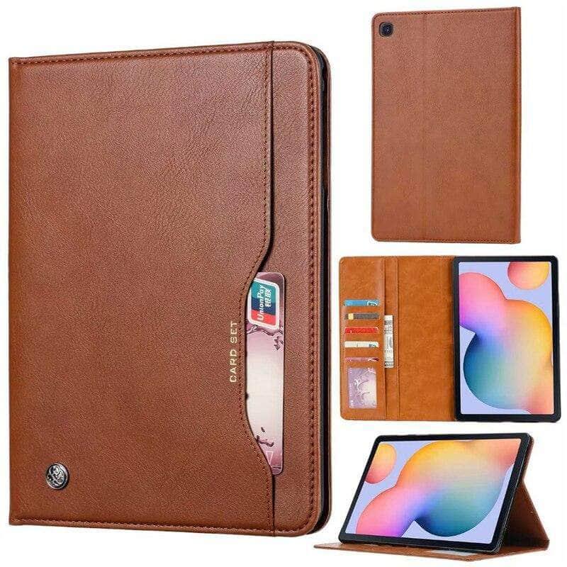 Galaxy Tab S6 Lite 10.4 P610 P615 PU Leather Stand Case with Card Slots - CaseBuddy