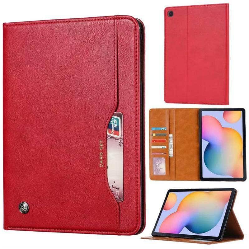 Galaxy Tab S6 Lite 10.4 P610 P615 PU Leather Stand Case with Card Slots - CaseBuddy
