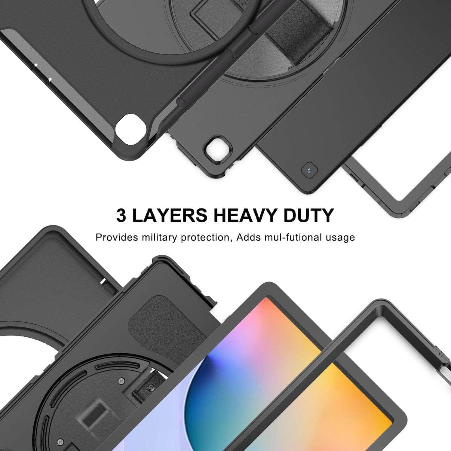 CaseBuddy Australia Casebuddy Galaxy Tab S6 Lite 10.4 P610 P615 Rotation Shockproof Heavy Duty Rugged Case