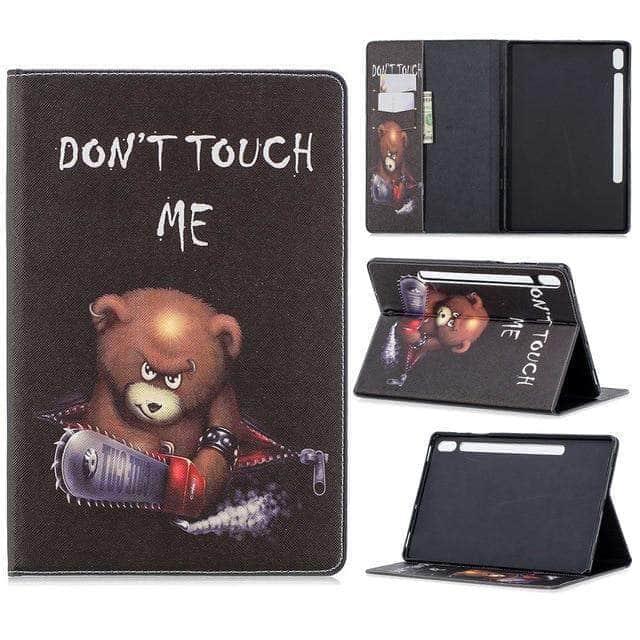 CaseBuddy Australia Casebuddy Chainsaw bear Galaxy Tab S7 11 T870 T875 Slim Shockproof Stand Case