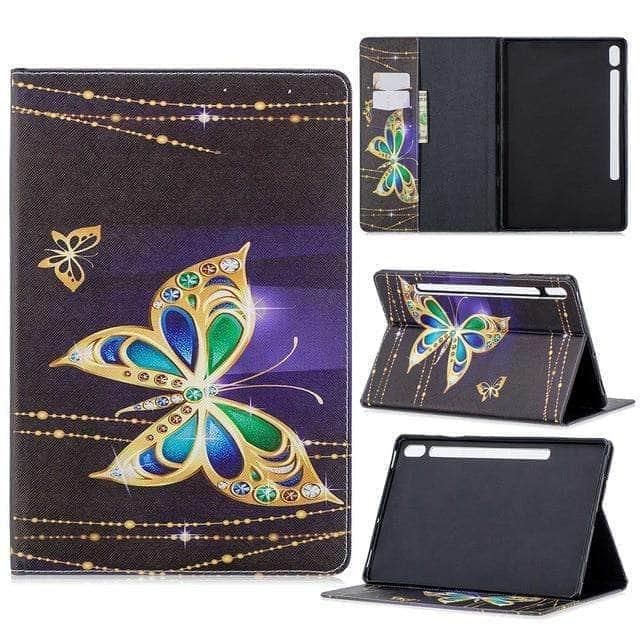 CaseBuddy Australia Casebuddy Big butterfly Galaxy Tab S7 11 T870 T875 Slim Shockproof Stand Case