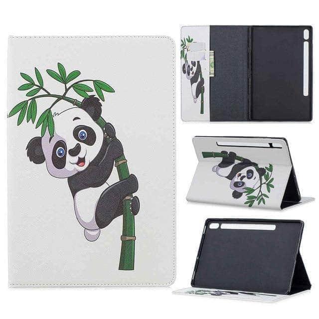 CaseBuddy Australia Casebuddy Panda bamboo Galaxy Tab S7 11 T870 T875 Slim Shockproof Stand Case